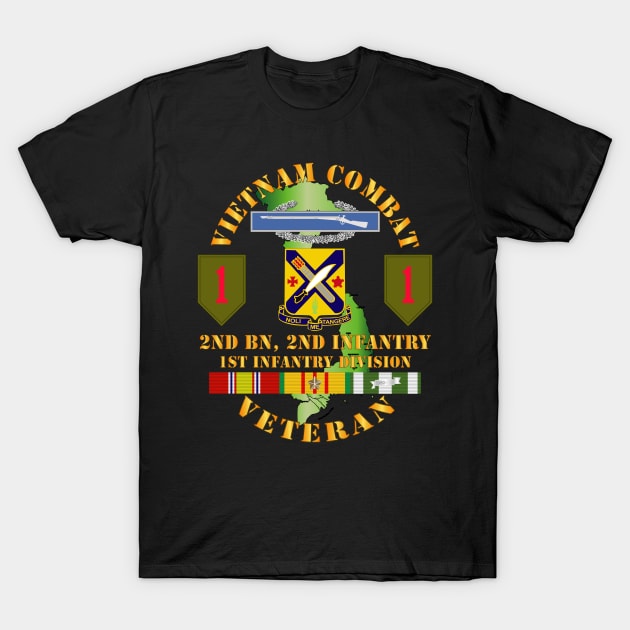 Vietnam Combat Infantry Veteran w 2nd Bn 2nd Inf 1st Inf Div SSI T-Shirt by twix123844